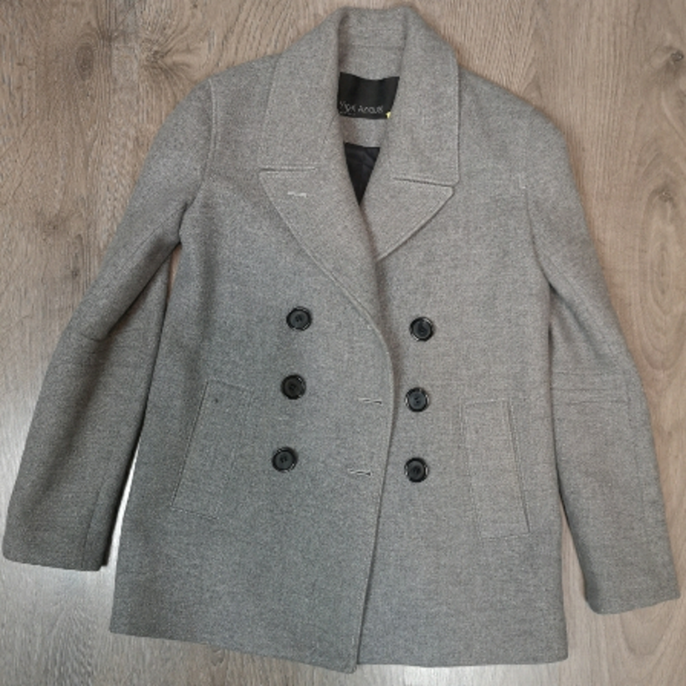 Vintage Yigal Azrouel double faced wool classic unisex pea coat